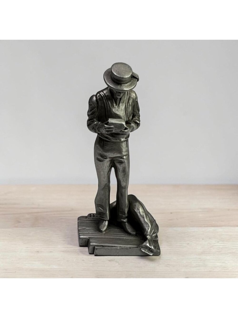 The Saturday Evening Post Pewter Figurine "Back On Land" By Franklin Mint 1981